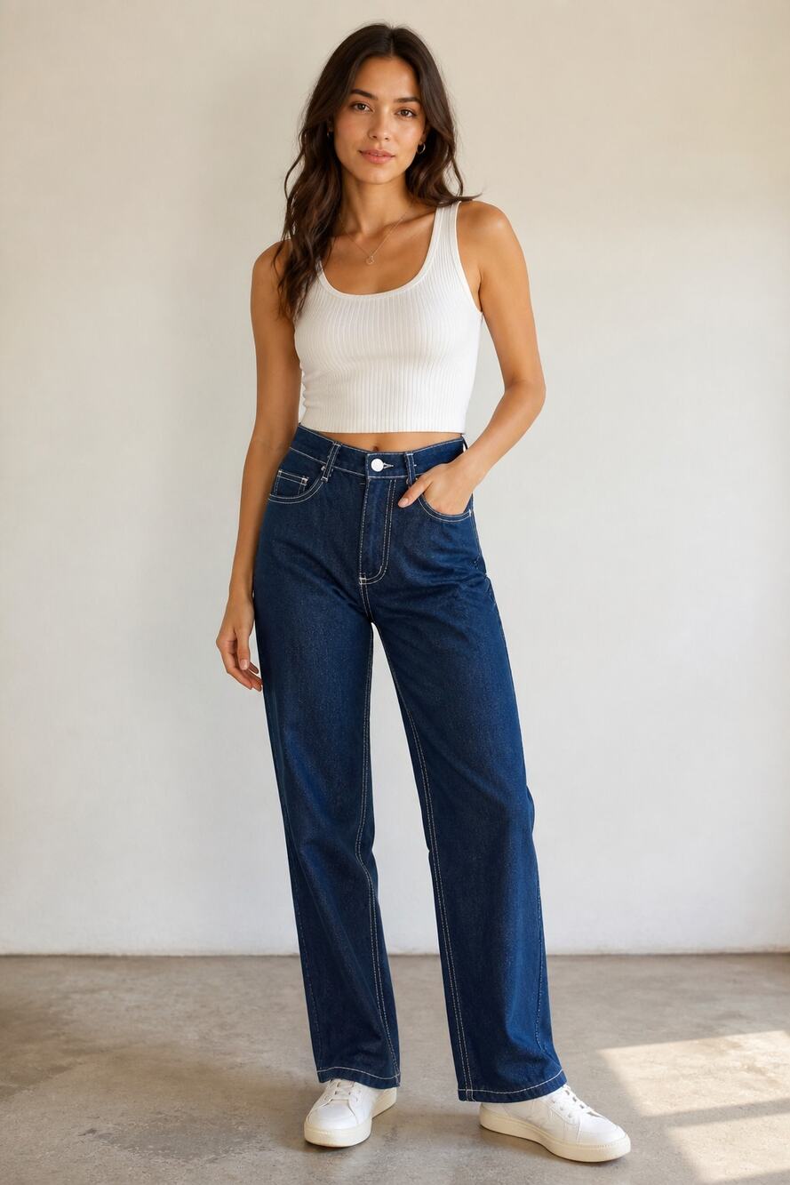 Unbranded Women's Raw Indigo High Rise Jeans 100% Cotton 26x28 USA